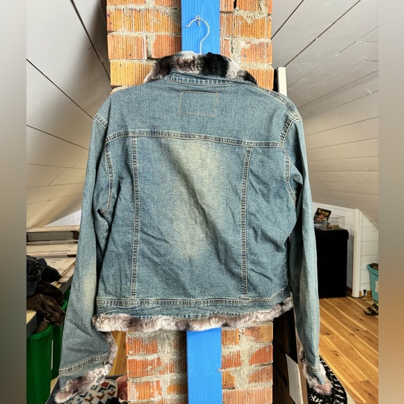 Vintage Dicker & Dicker Fur Trim Denim Jacket - Picture 5 of 6